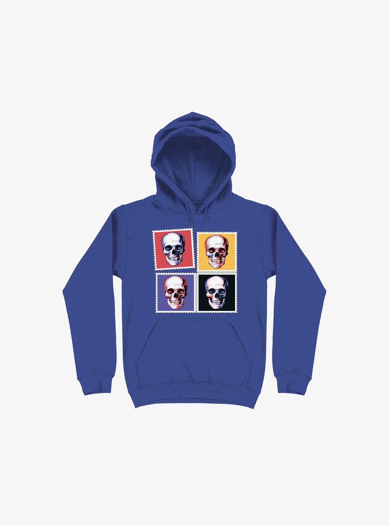 Skull Stamps Hoodie, ROYAL, hi-res