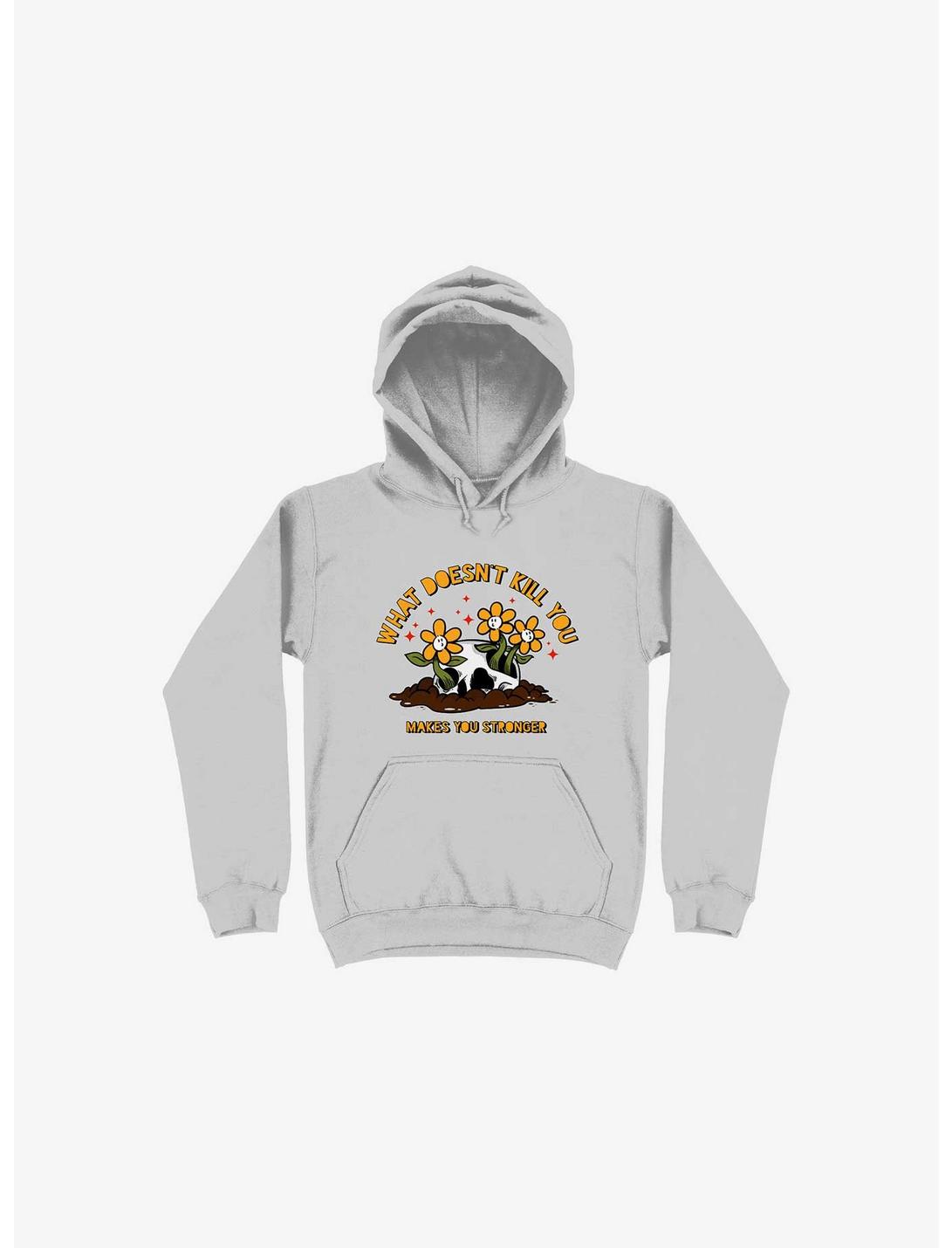 What Doesn't Kill You Makes You Stronger Hoodie, SILVER, hi-res