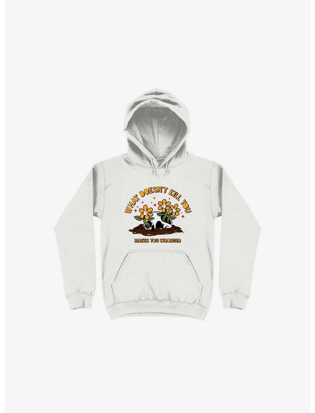 What Doesn't Kill You Makes You Stronger Hoodie, WHITE, hi-res
