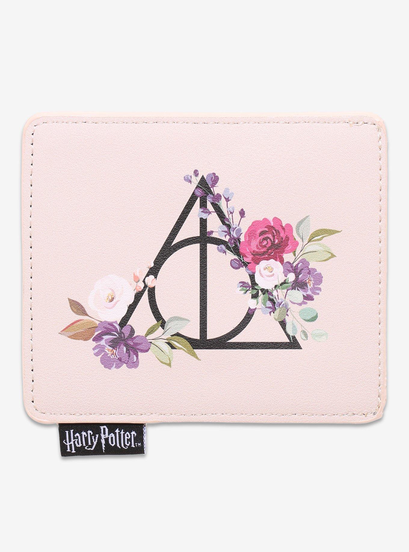 New Loungefly Harry Potter Deathly Hallows Floral Mini Backpack & Tech  Wallet