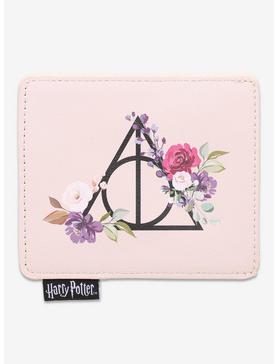 Loungefly Harry Potter Floral Deathly Hallows Protective ID Case, , hi-res