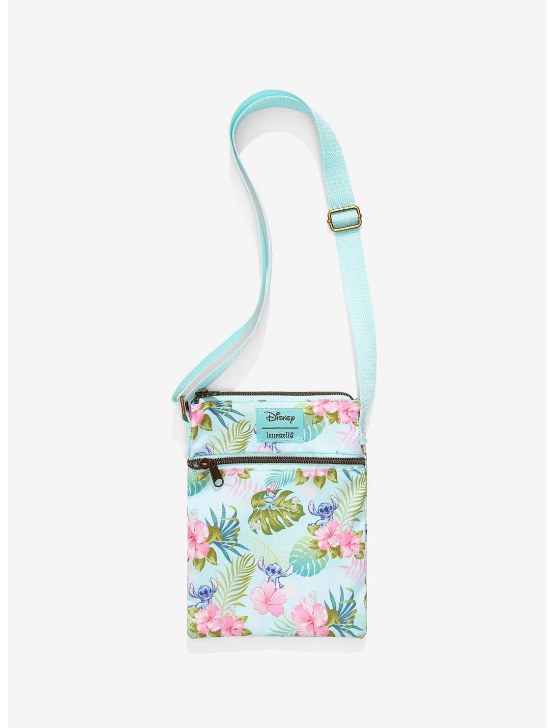 Loungefly Disney Lilo & Stitch Floral Passport Crossbody Bag