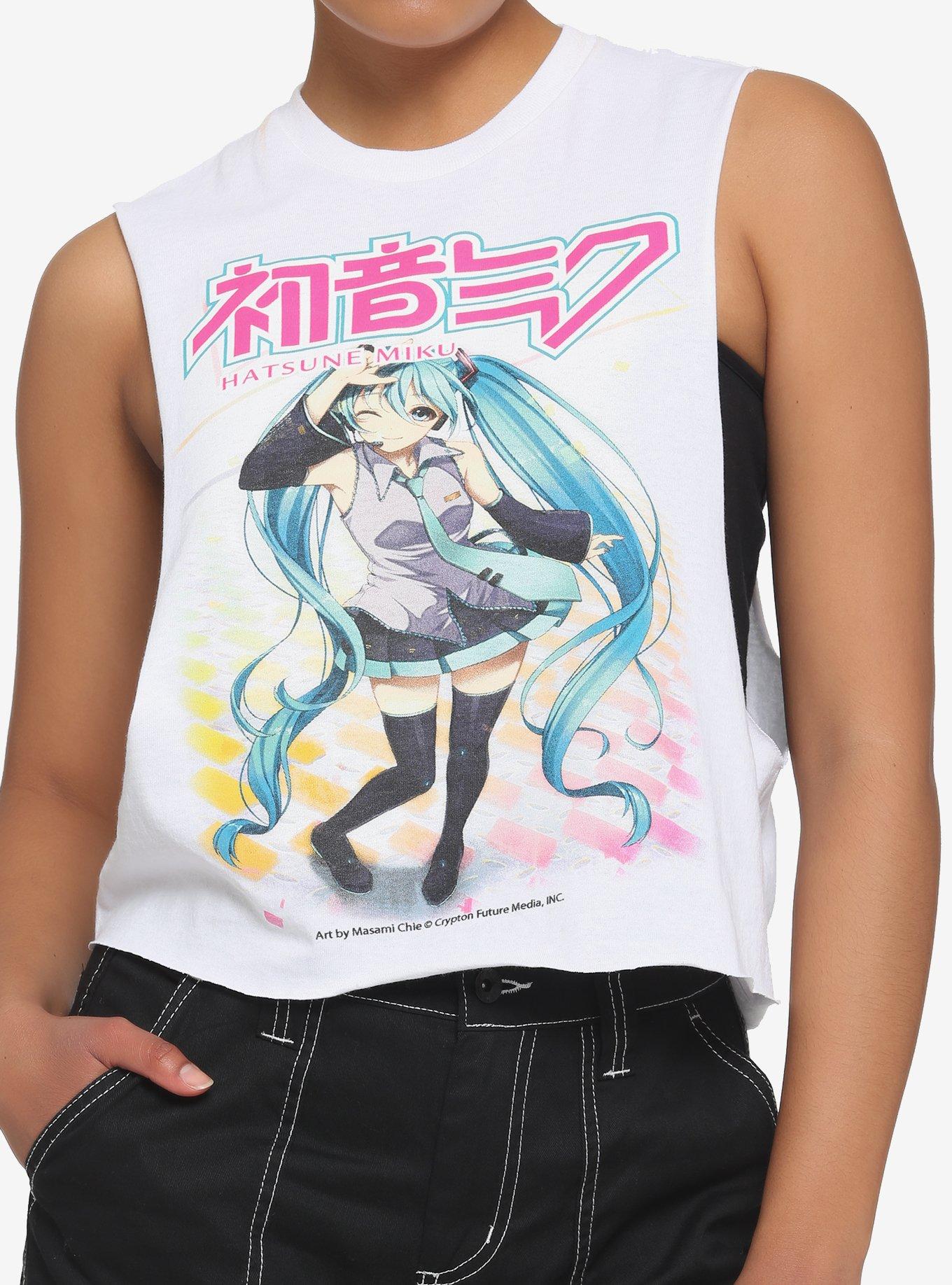 トップス miku Hatsune Miku Drawing Girls Crop Muscle Top | Hot Topic