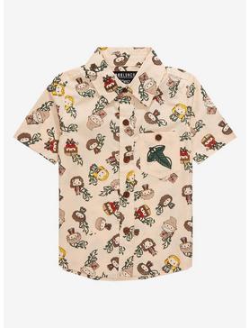 The Lord of the Rings Chibi Characters Allover Print Toddler Woven Button-Up - BoxLunch Exclusive, , hi-res
