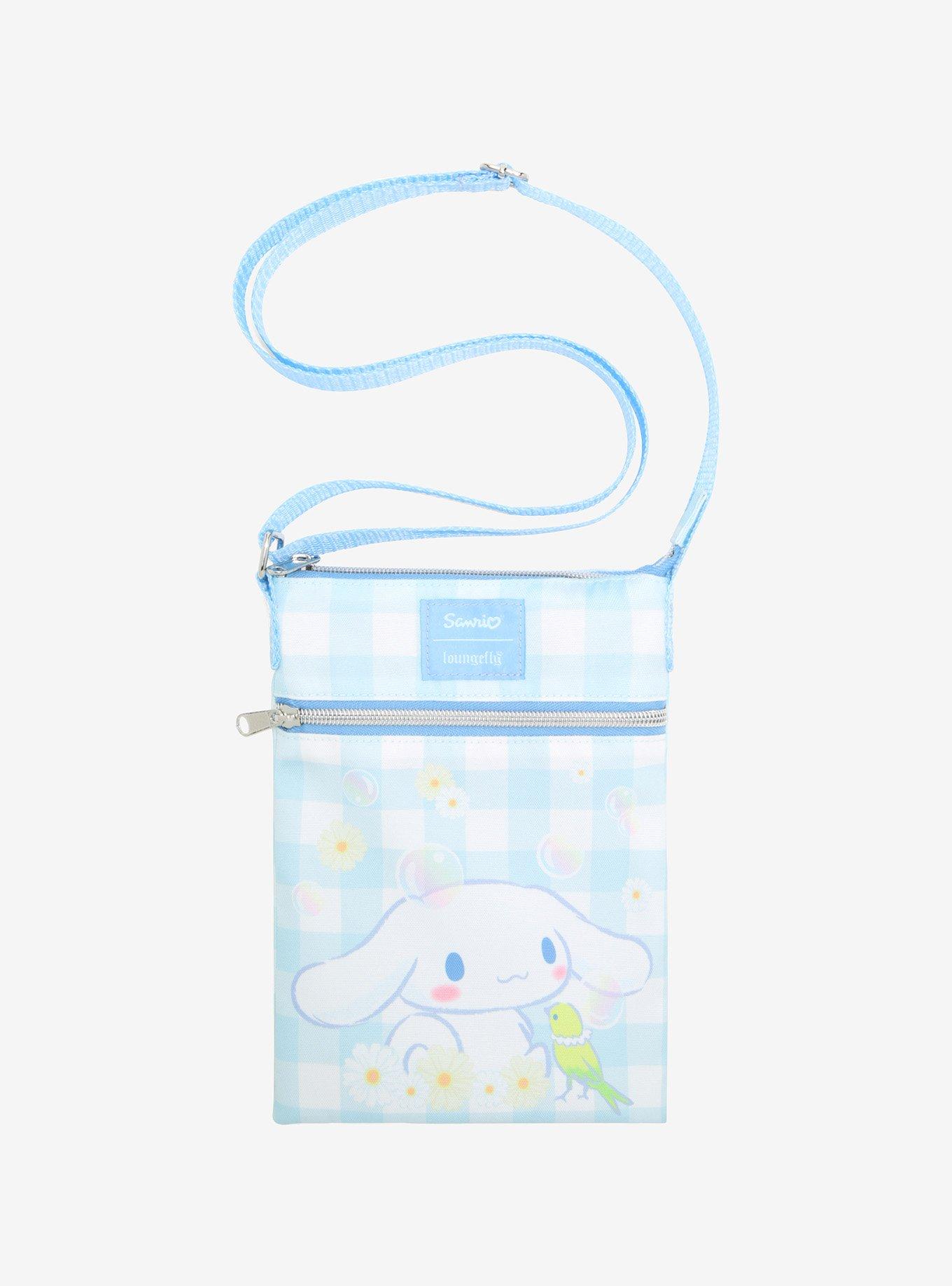 Loungefly Cinnamoroll Daisy Gingham Passport Crossbody Bag