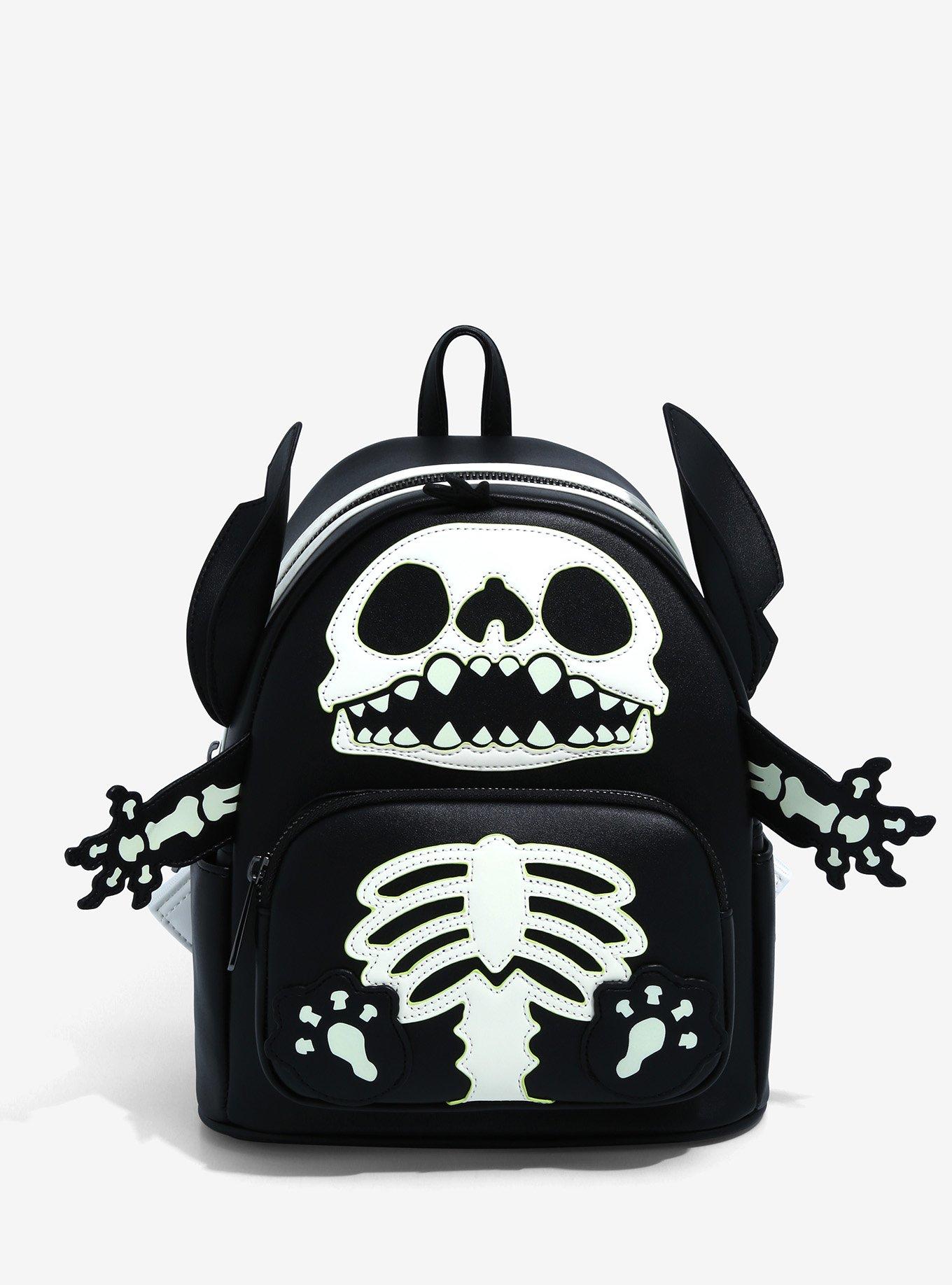 Loungefly, Bags, Sdcc 222 Loungefly Disney Skeleton Stitch Glow In The  Dark Exclusive Backpack