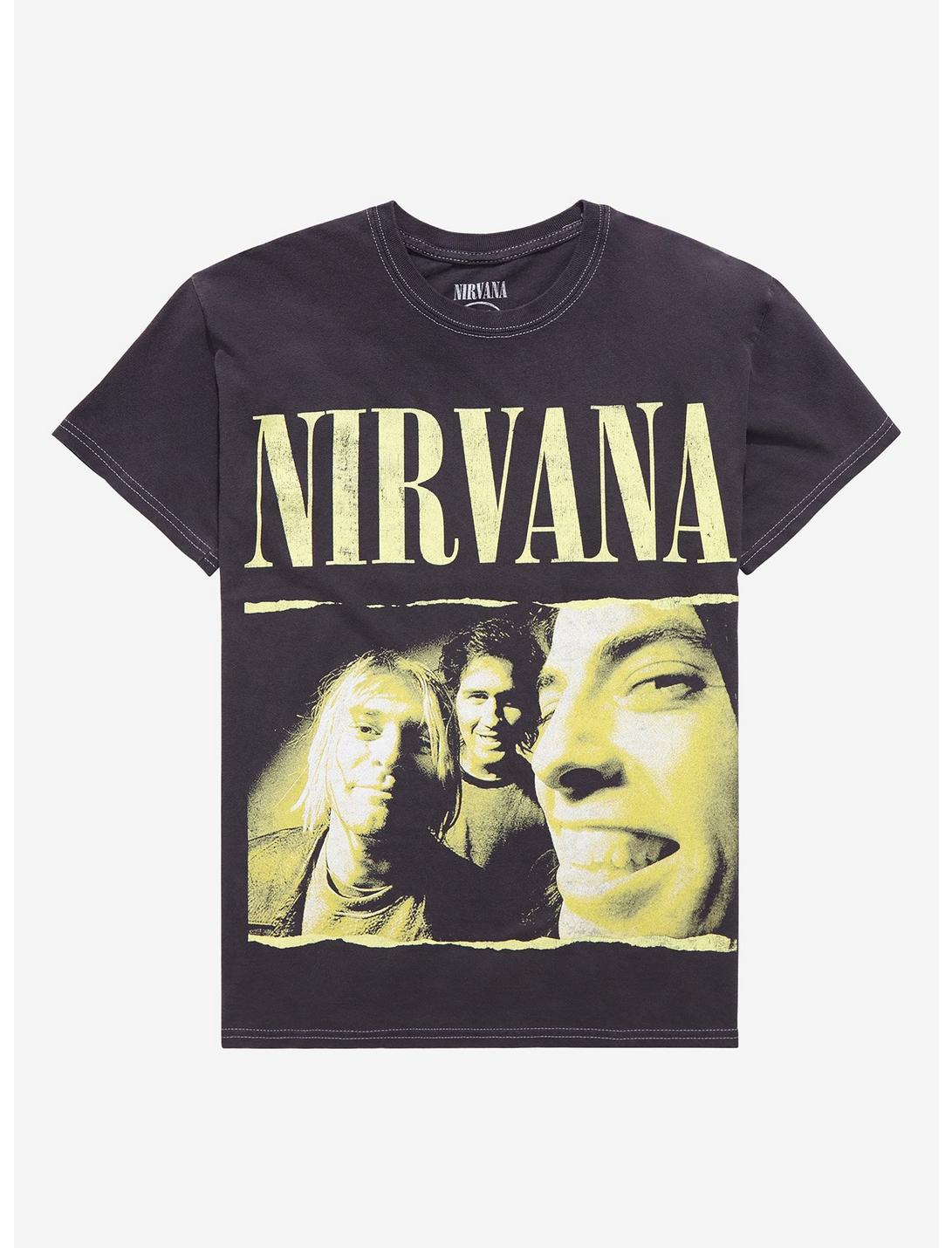 Nirvana Close-Up T-Shirt, BLACK, hi-res