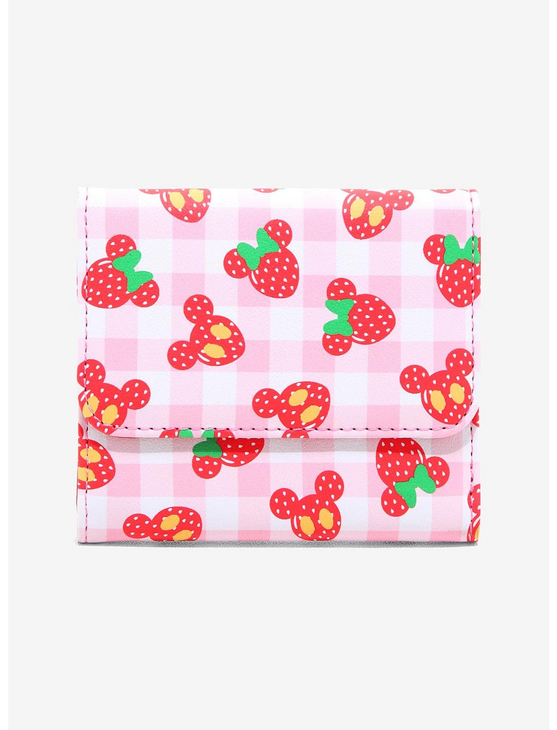Loungefly Disney Minnie Mouse Strawberry Mini Flap Wallet, , hi-res