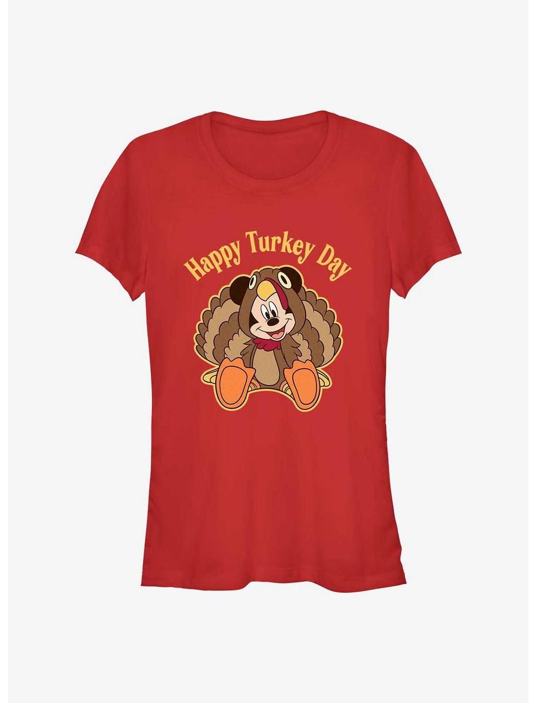 Disney Mickey Mouse Turkey Day Mickey Girls T-Shirt, RED, hi-res