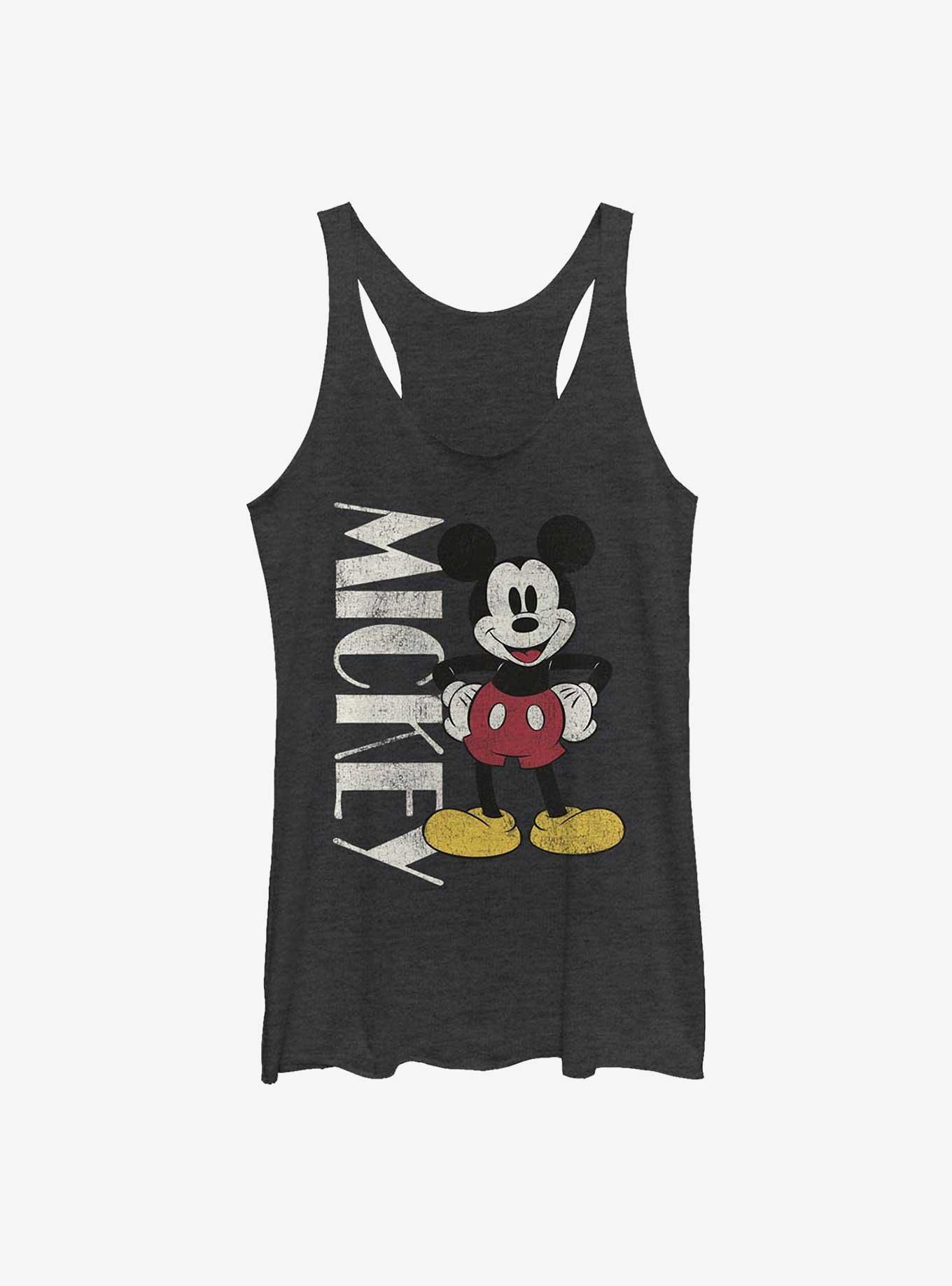 Disney Mickey Mouse 90's Mickey Girls Tank, BLK HTR, hi-res