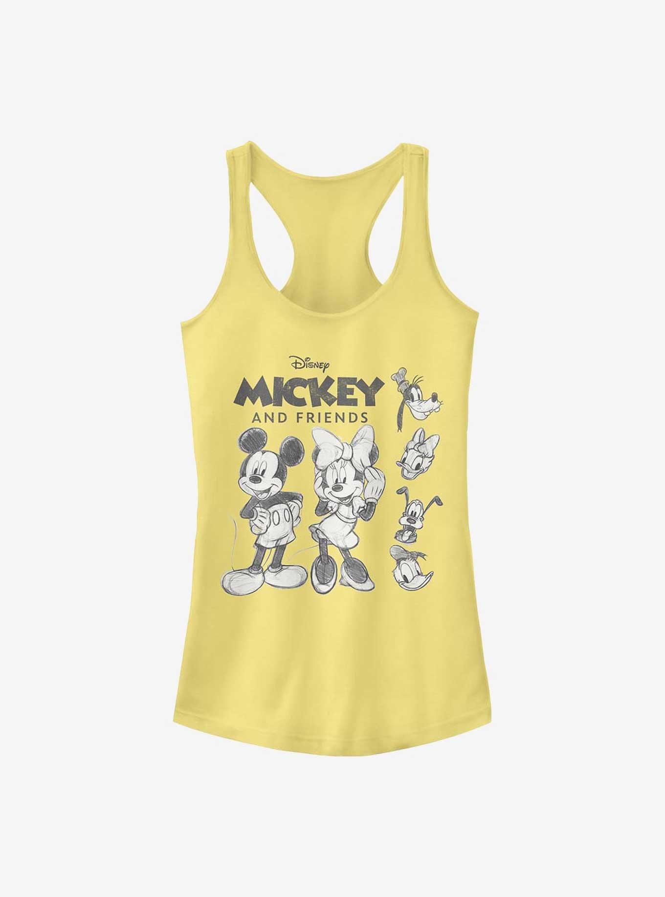 Disney Mickey Mouse Mickey Friends Sketch Girls Tank, BANANA, hi-res