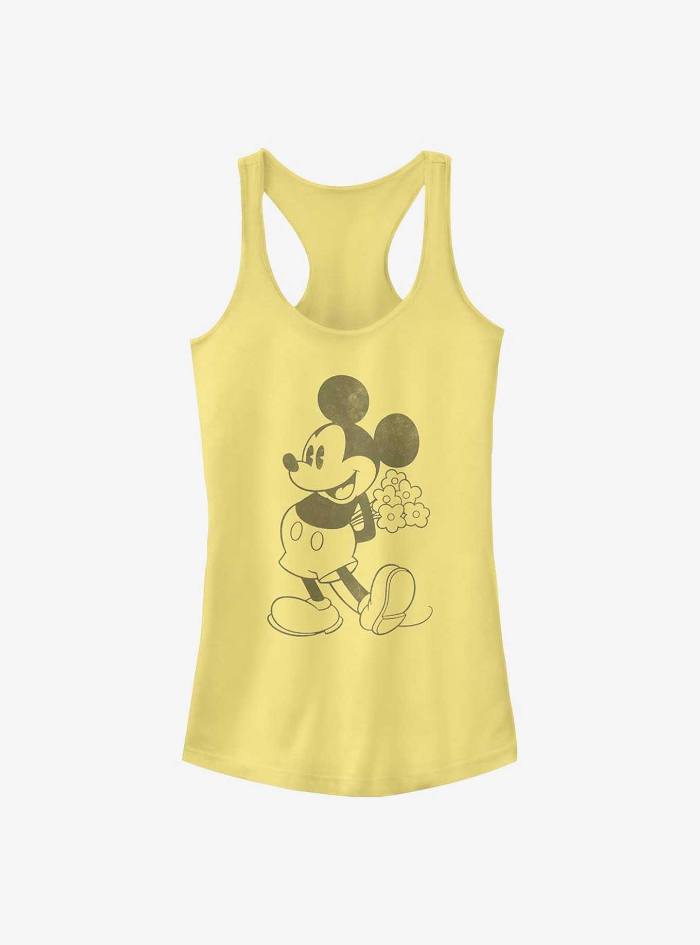 Disney Mickey Mouse Mickey Black And White Girls Tank, BANANA, hi-res