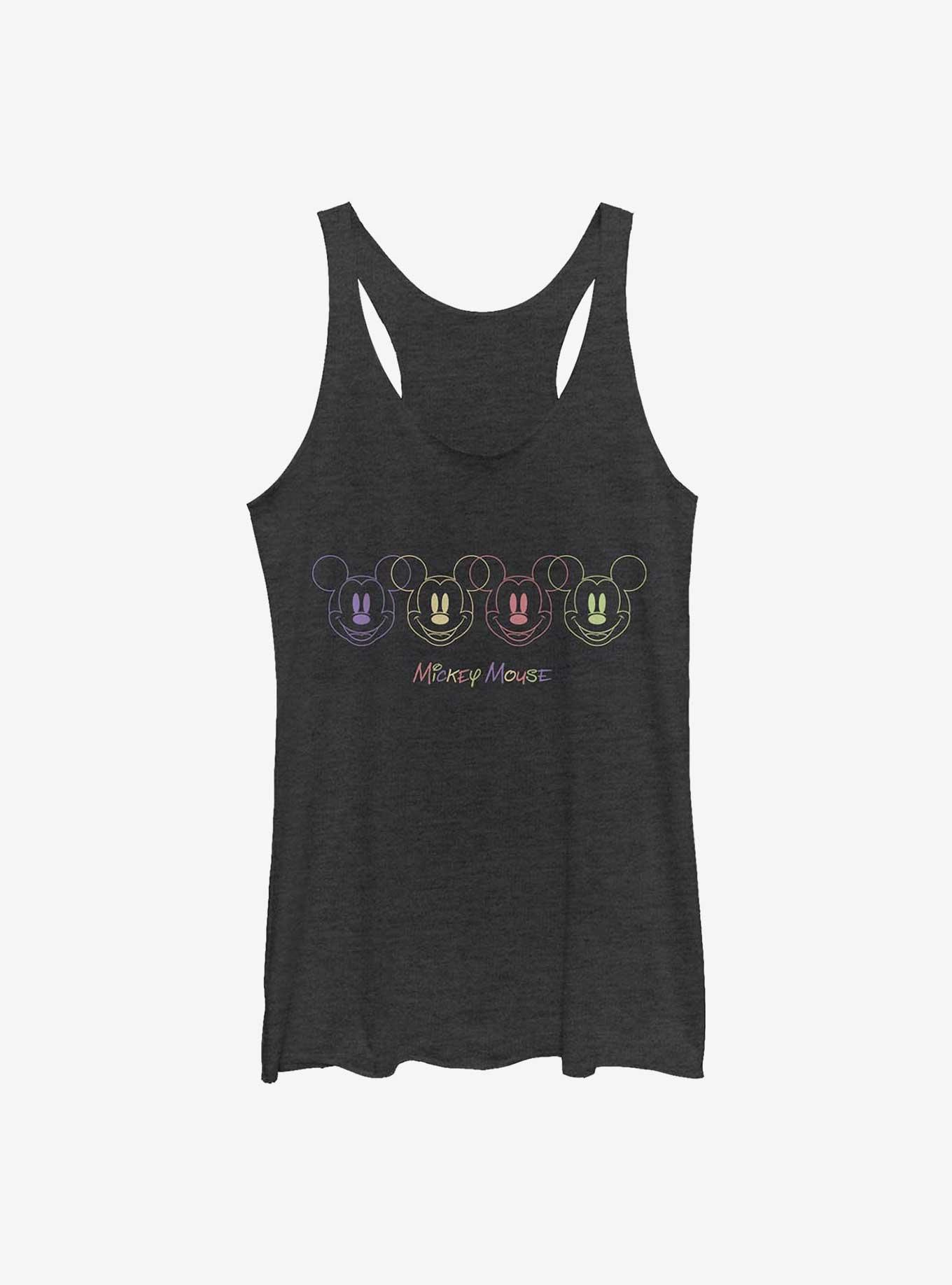 Disney Mickey Mouse Neon Faces Girls Tank, BLK HTR, hi-res