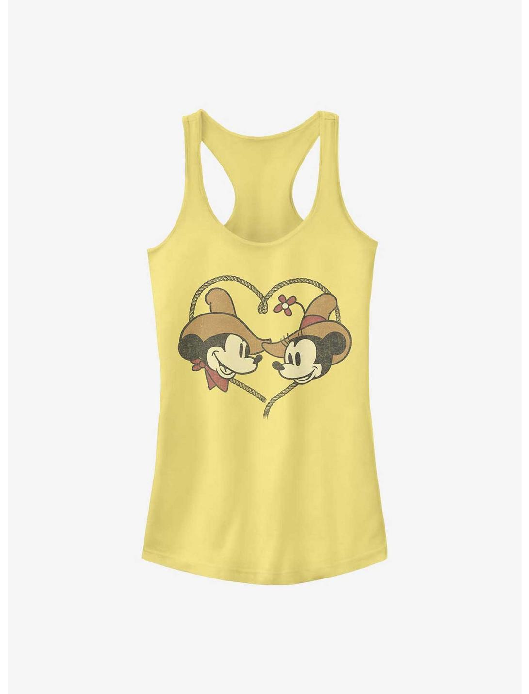 Disney Mickey Mouse & Minnie Mouse Western Sweethearts Girls Tank Top, BANANA, hi-res
