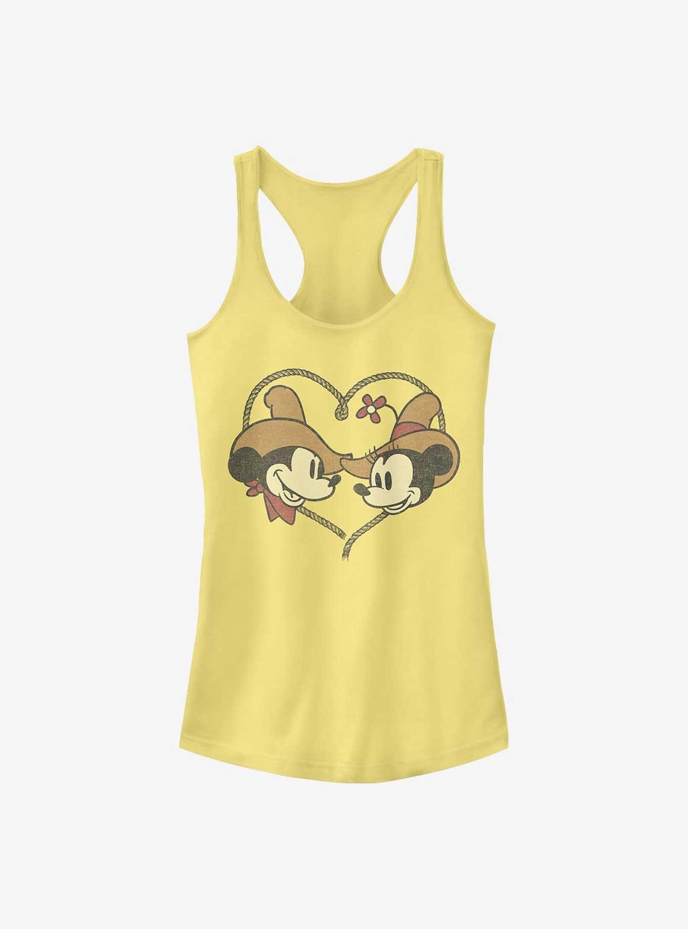 Disney Mickey Mouse & Minnie Mouse Western Sweethearts Girls Tank Top, BANANA, hi-res