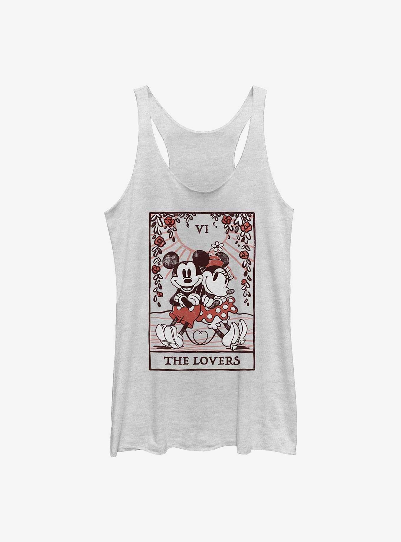 Disney Mickey Mouse & Minnie Mouse The Lovers Girls Tank Top, WHITE HTR, hi-res