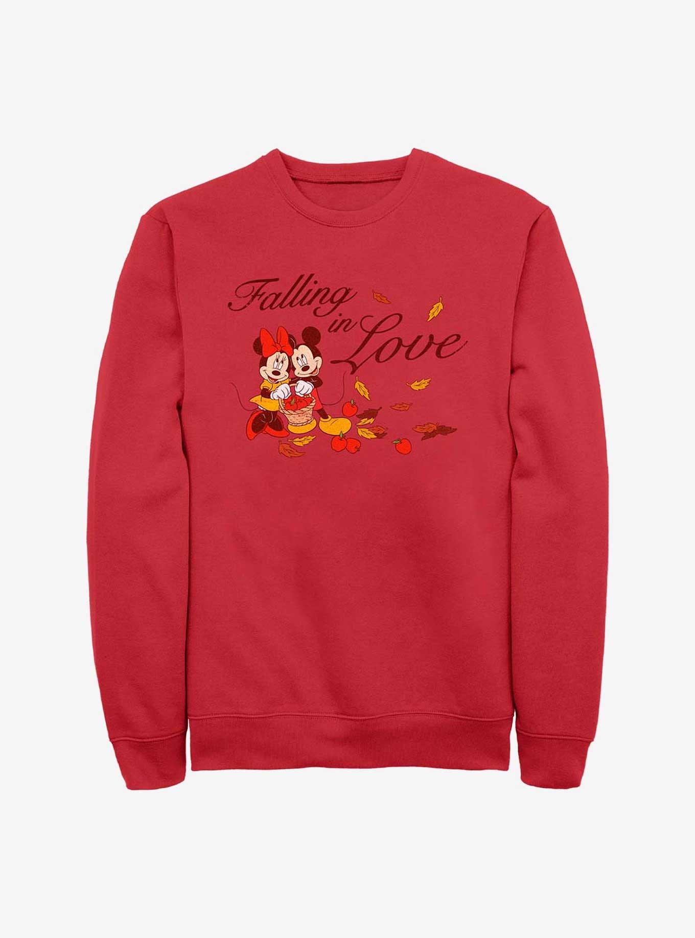 Disney Mickey Mouse Falling In Love Crew Sweatshirt, , hi-res