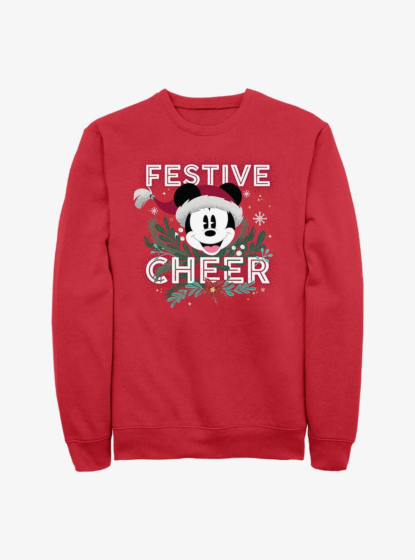 Disney Mickey Mouse Festive Cheer Crew Sweatshirt