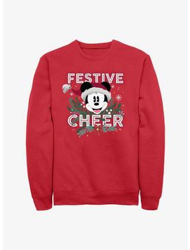 Disney Mickey Mouse Festive Cheer Crew Sweatshirt, , hi-res
