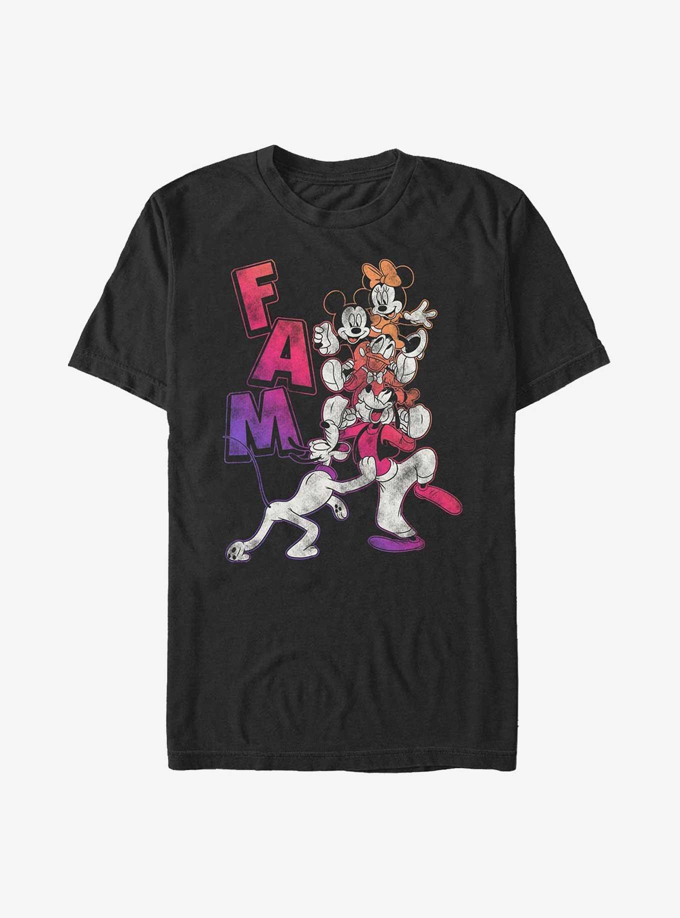 Disney Mickey Mouse Gradient Fam T-Shirt, BLACK, hi-res