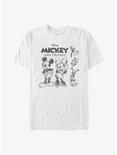 Disney Mickey Mouse Mickey Friends Sketch T-Shirt, WHITE, hi-res