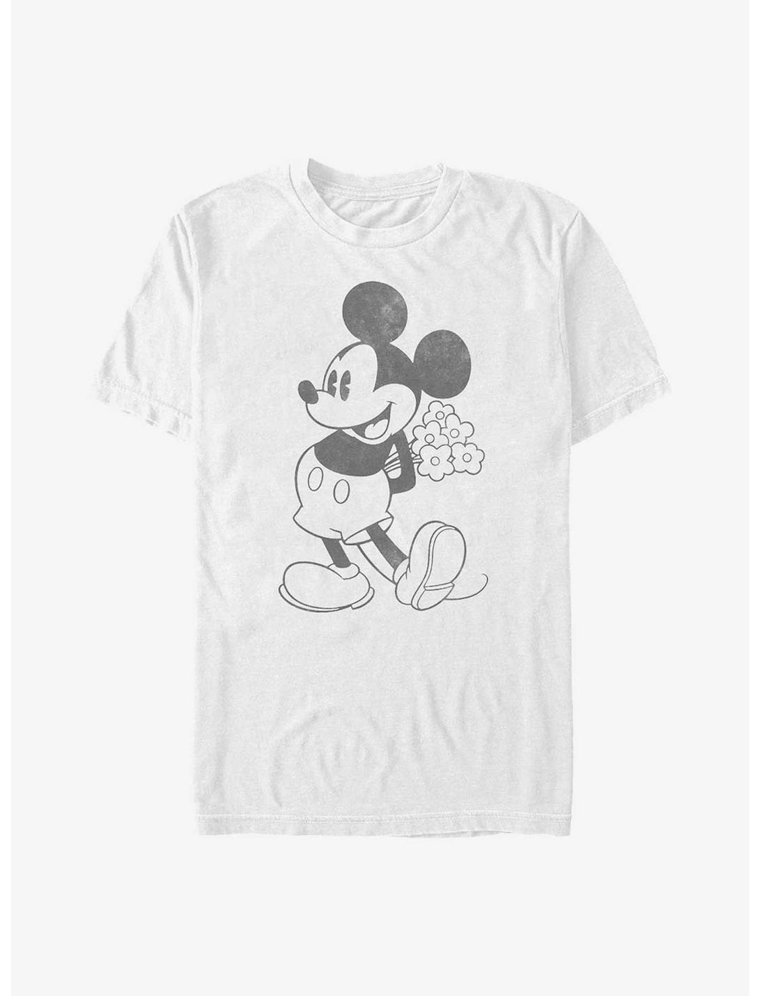 Disney Mickey Mouse Mickey Black And White T-Shirt, WHITE, hi-res