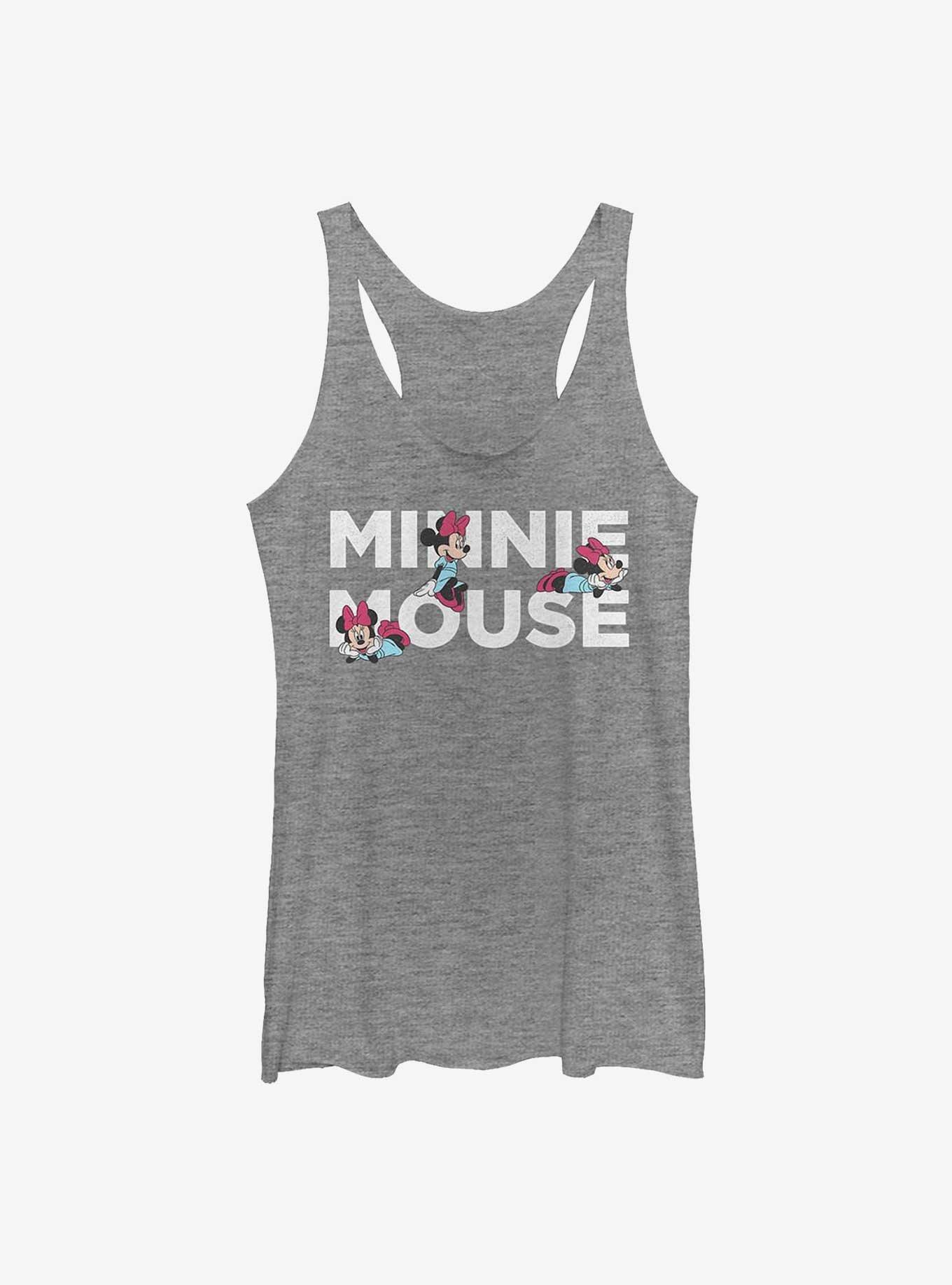 Disney Minnie Mouse Minnie Stack Girls Tank, GRAY HTR, hi-res