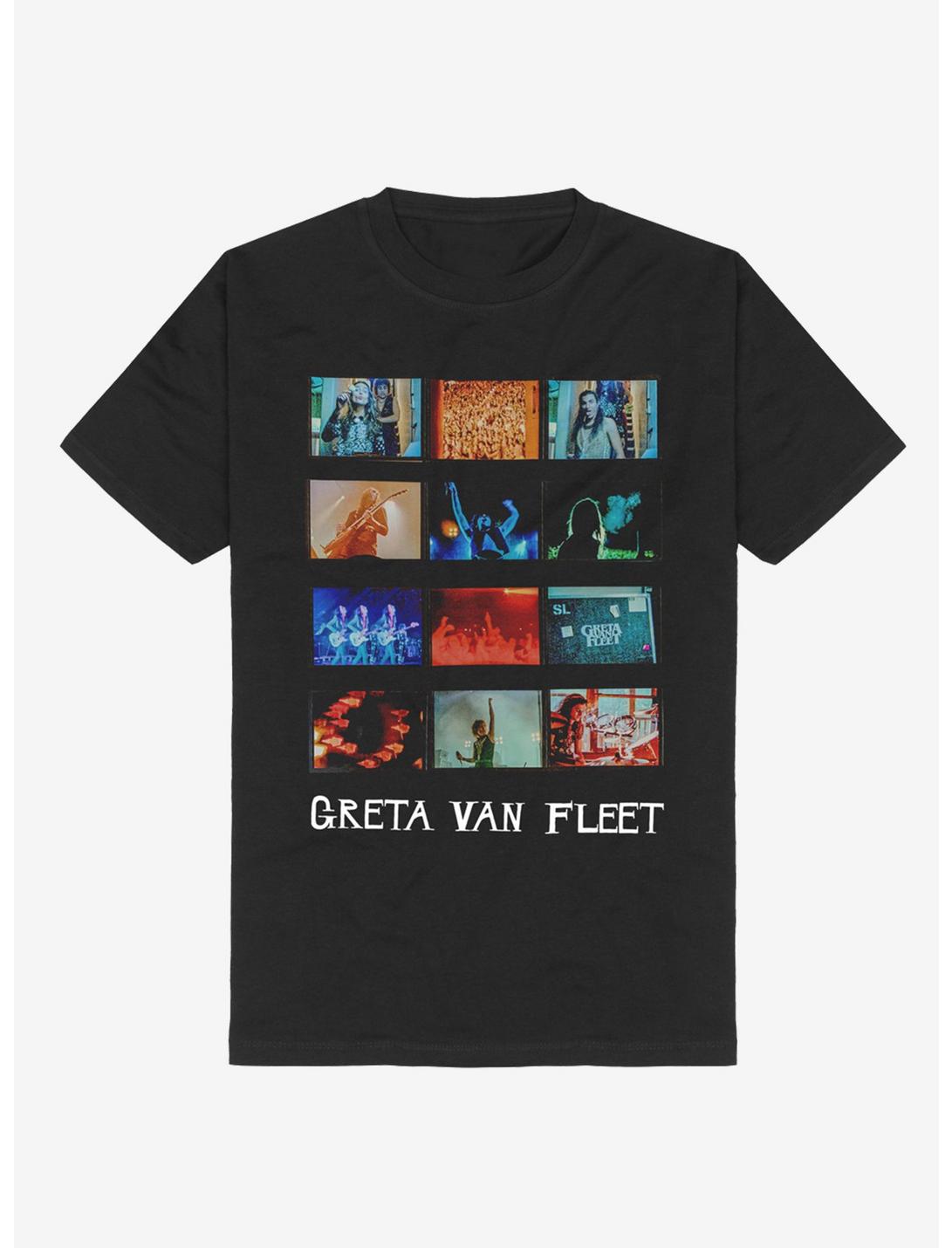 Greta Van Fleet Photo Grid T-Shirt, BLACK, hi-res