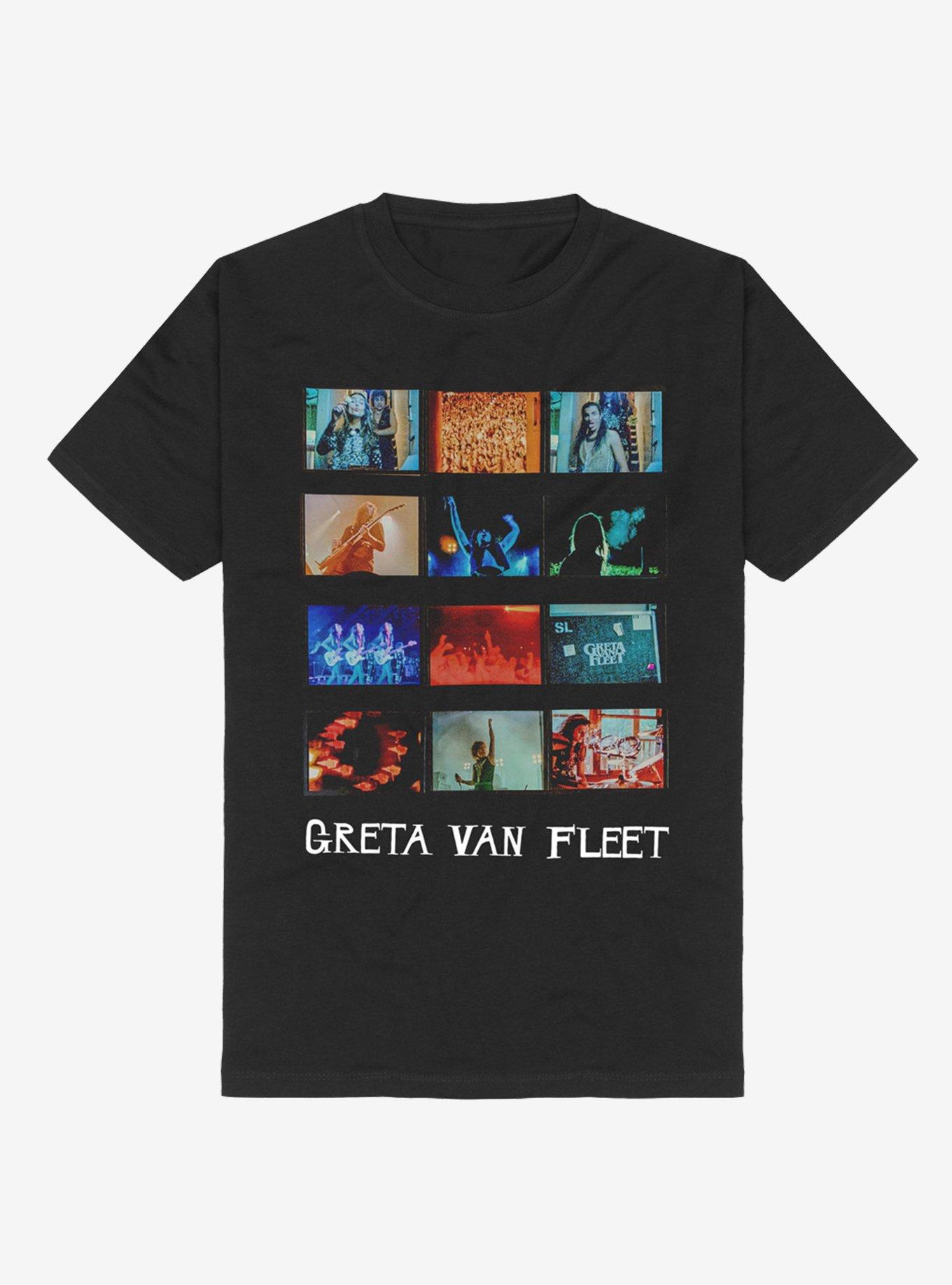 Greta Van Fleet Photo Grid T-Shirt, BLACK, hi-res