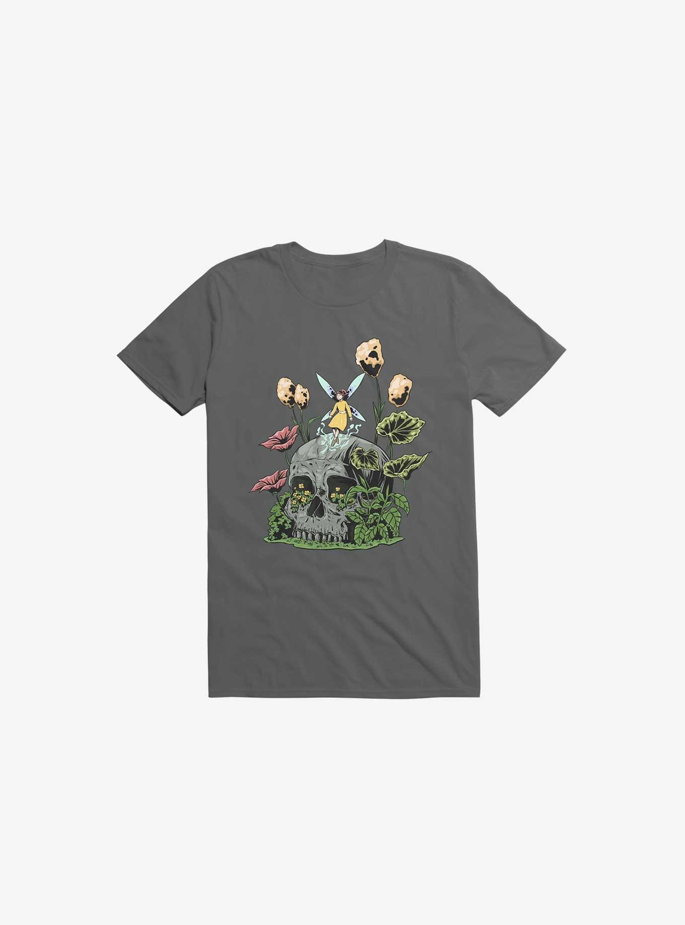 Fairy And Botanical Bone T-Shirt, ASPHALT, hi-res