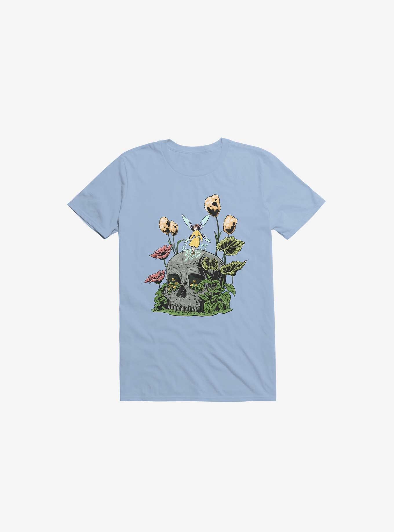 Fairy And Botanical Bone T-Shirt, LIGHT BLUE, hi-res