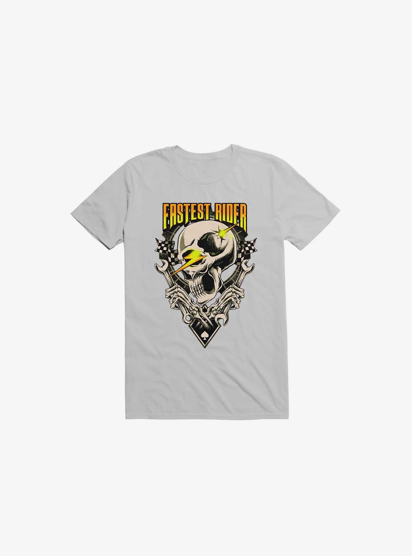 Fastest Rider T-Shirt, SILVER, hi-res