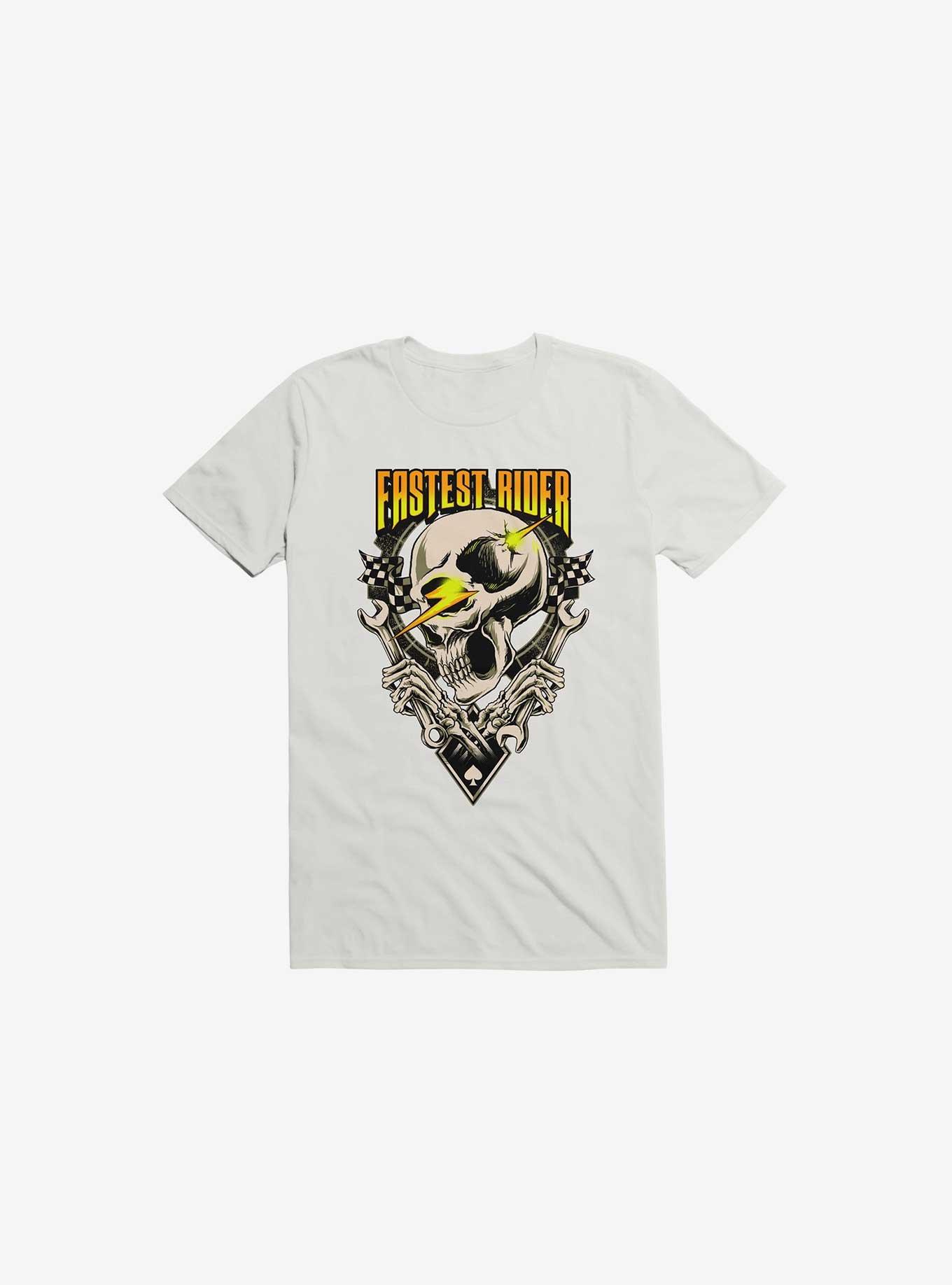 Fastest Rider T-Shirt, WHITE, hi-res