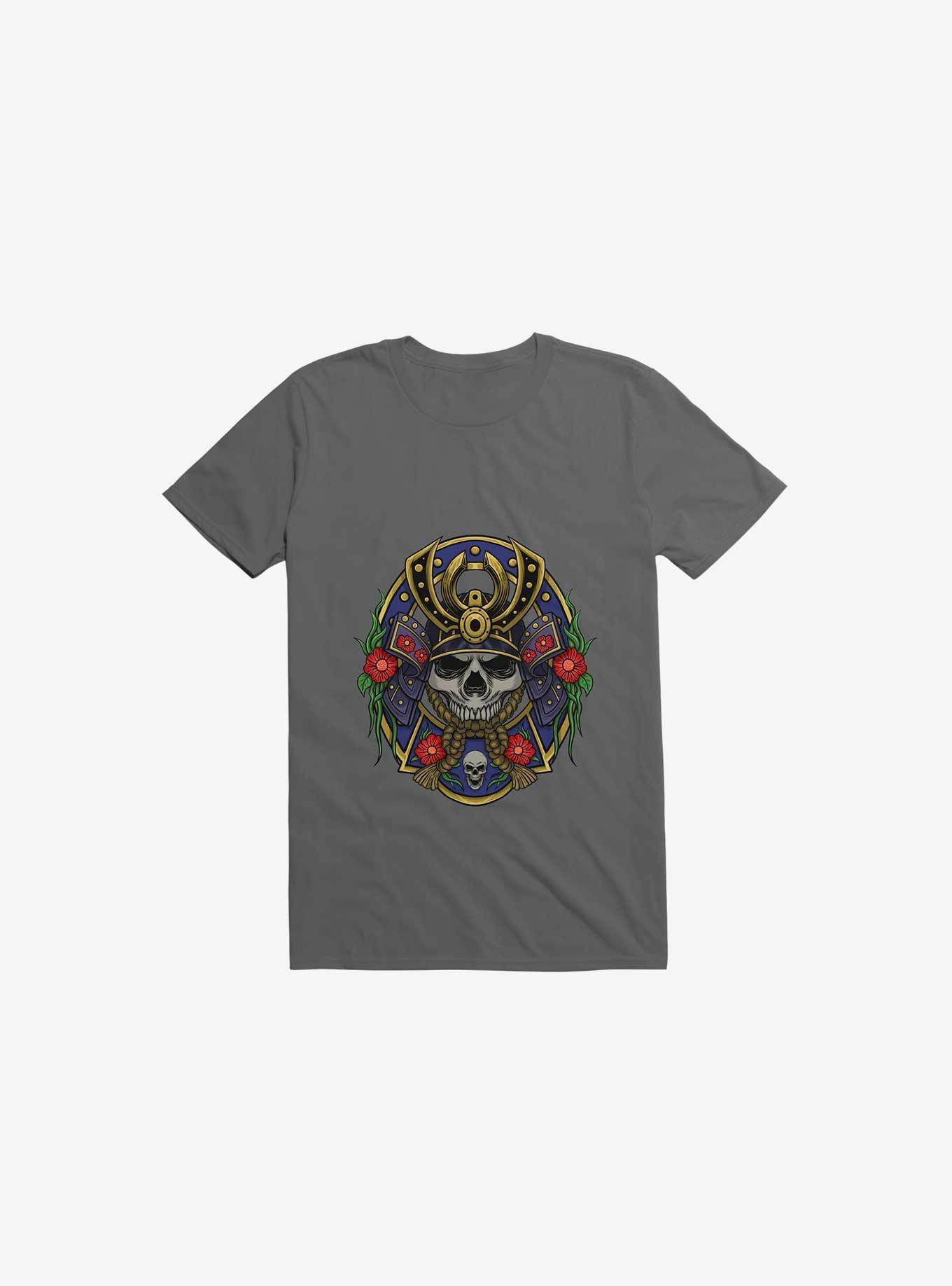Samurai Skull T-Shirt, ASPHALT, hi-res