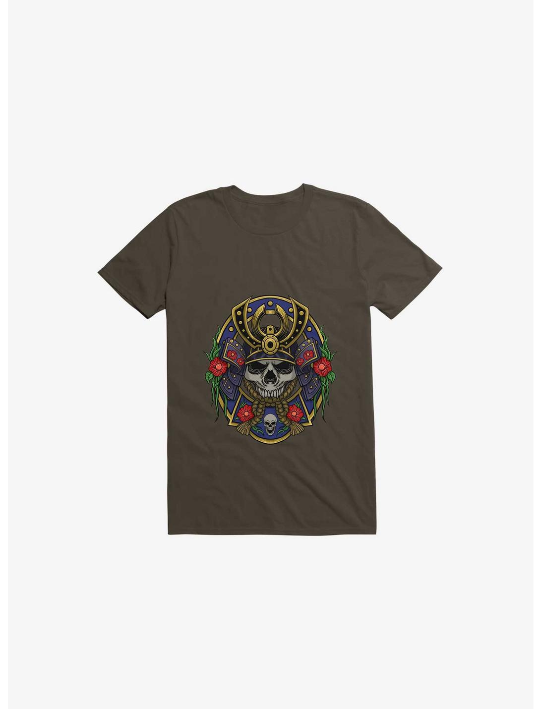 Samurai Skull T-Shirt, BROWN, hi-res