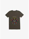 Samurai Skull T-Shirt, BROWN, hi-res