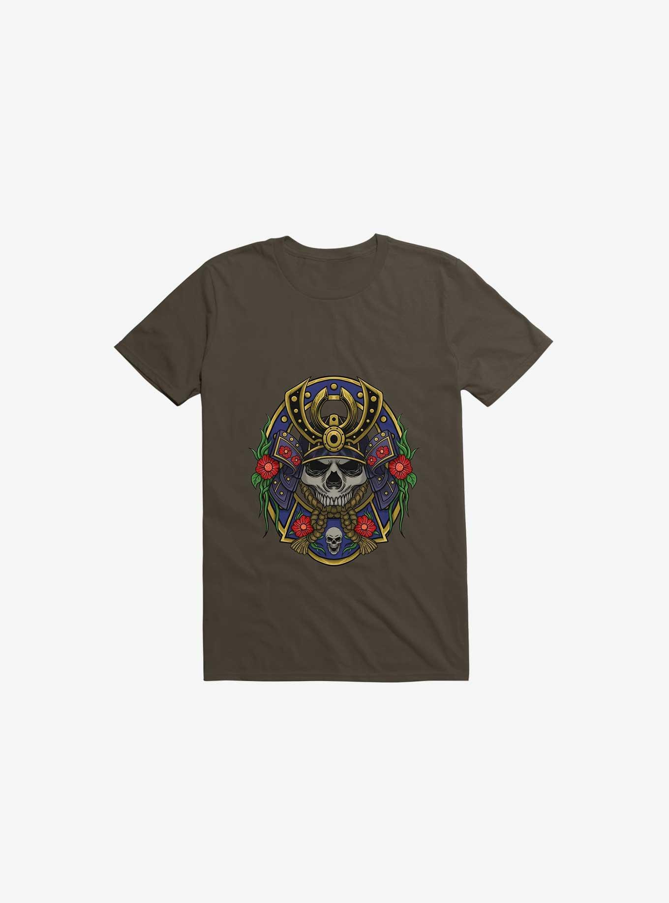 Samurai Skull T-Shirt, BROWN, hi-res