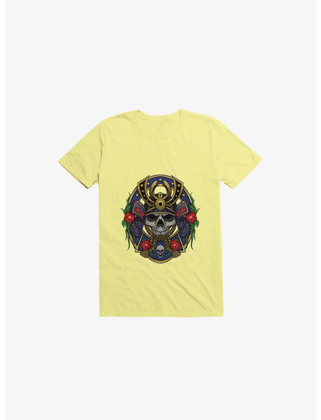 Samurai Skull T-Shirt, YELLOW, hi-res