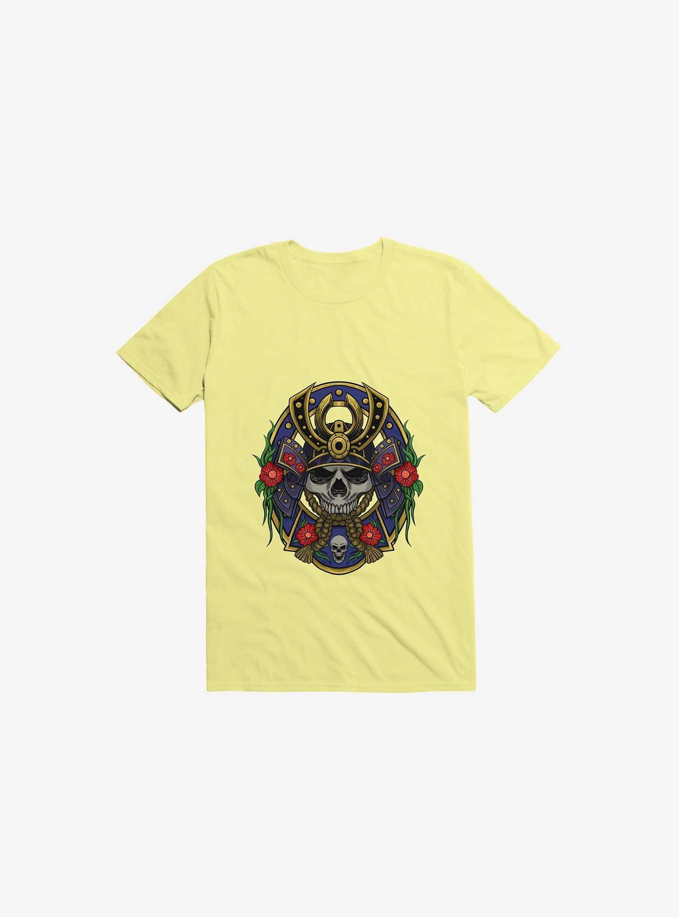 Samurai Skull T-Shirt, YELLOW, hi-res