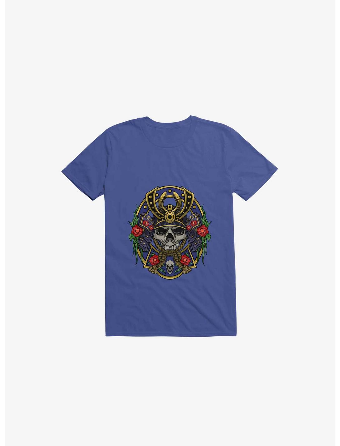 Samurai Skull T-Shirt, ROYAL, hi-res