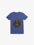 Samurai Skull T-Shirt, ROYAL, hi-res