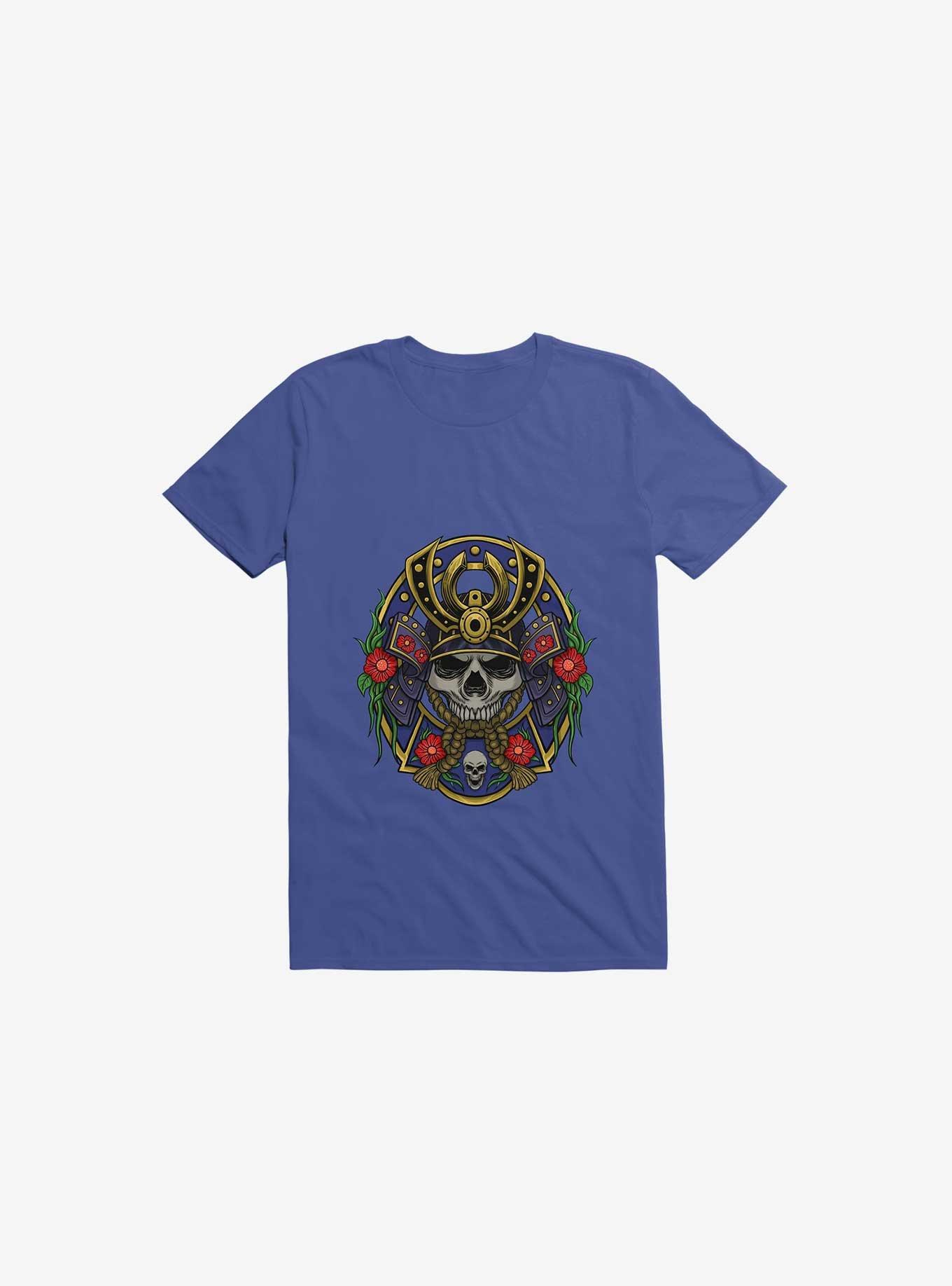 Samurai Skull T-Shirt, ROYAL, hi-res