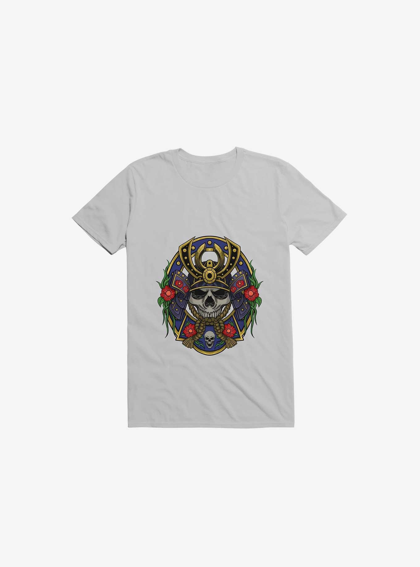 Samurai Skull T-Shirt, SILVER, hi-res
