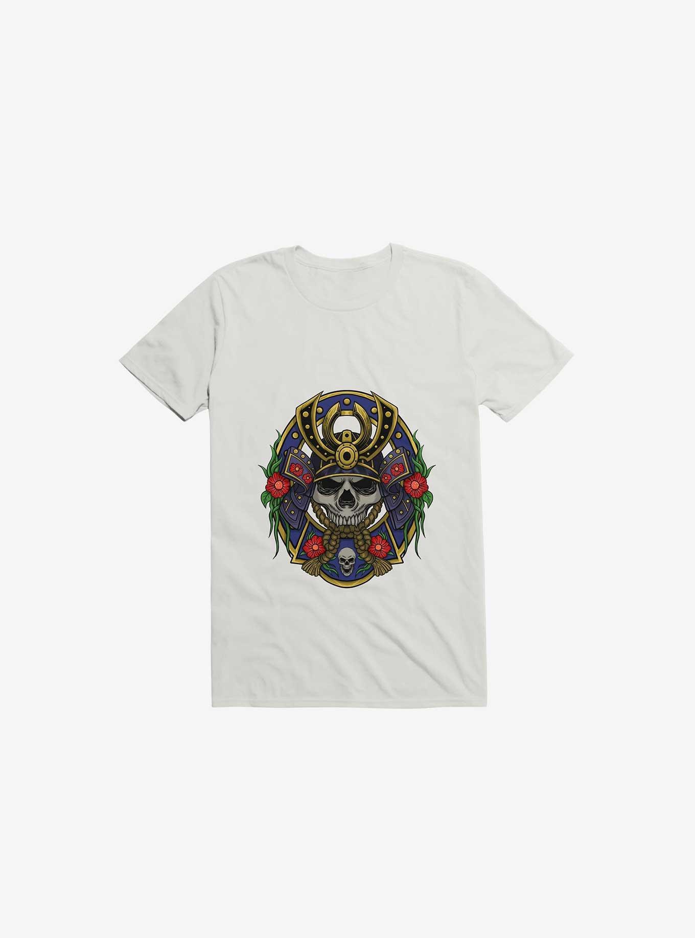 Samurai Skull T-Shirt, WHITE, hi-res