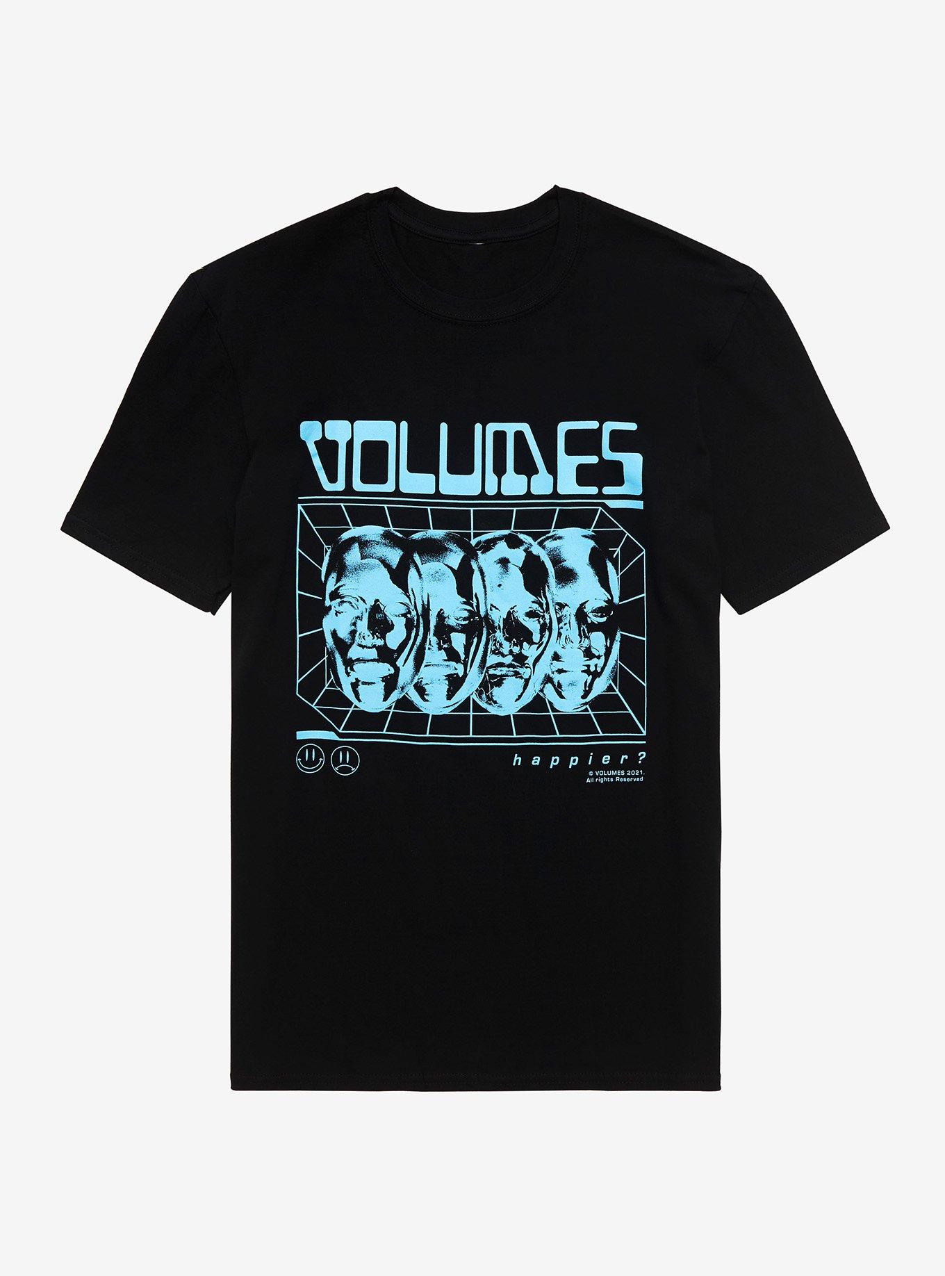 Volumes Happier? Faces T-Shirt, BLACK, hi-res