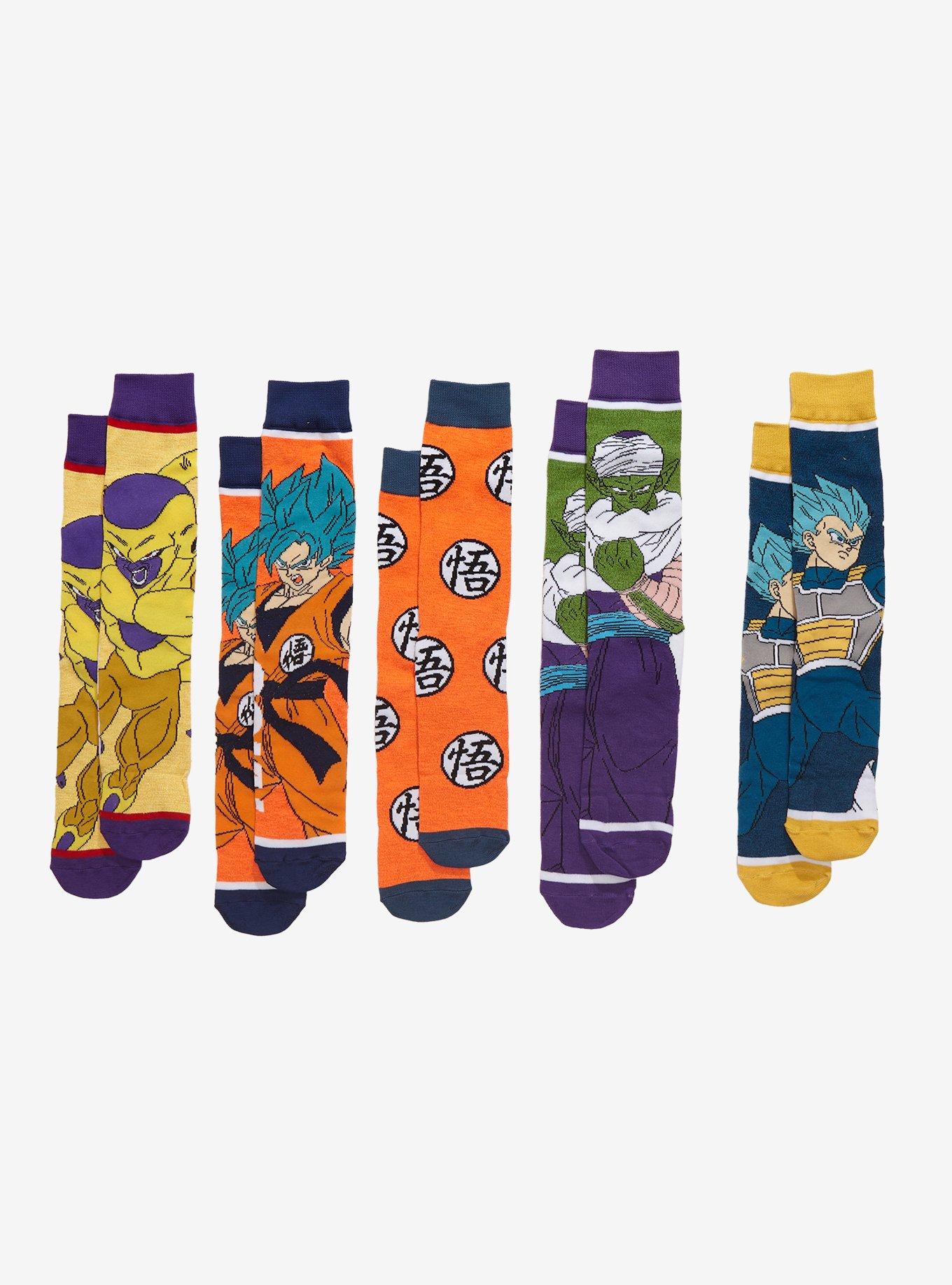Dragon Ball Z Character Crew Socks 5 Pair, , hi-res