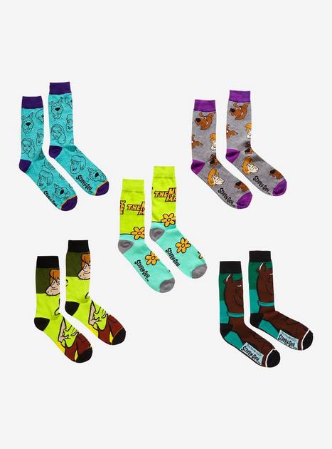 Scooby-Doo! Characters Crew Socks 5 Pair | Hot Topic