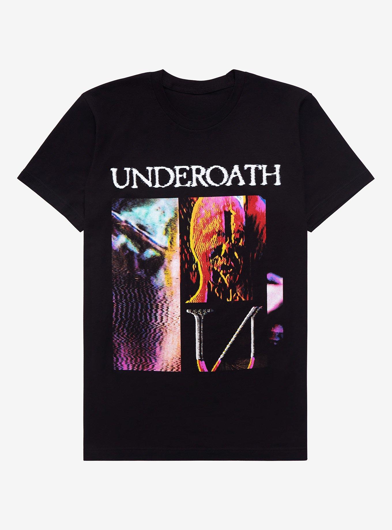 Underoath Face Melting T-Shirt, BLACK, hi-res