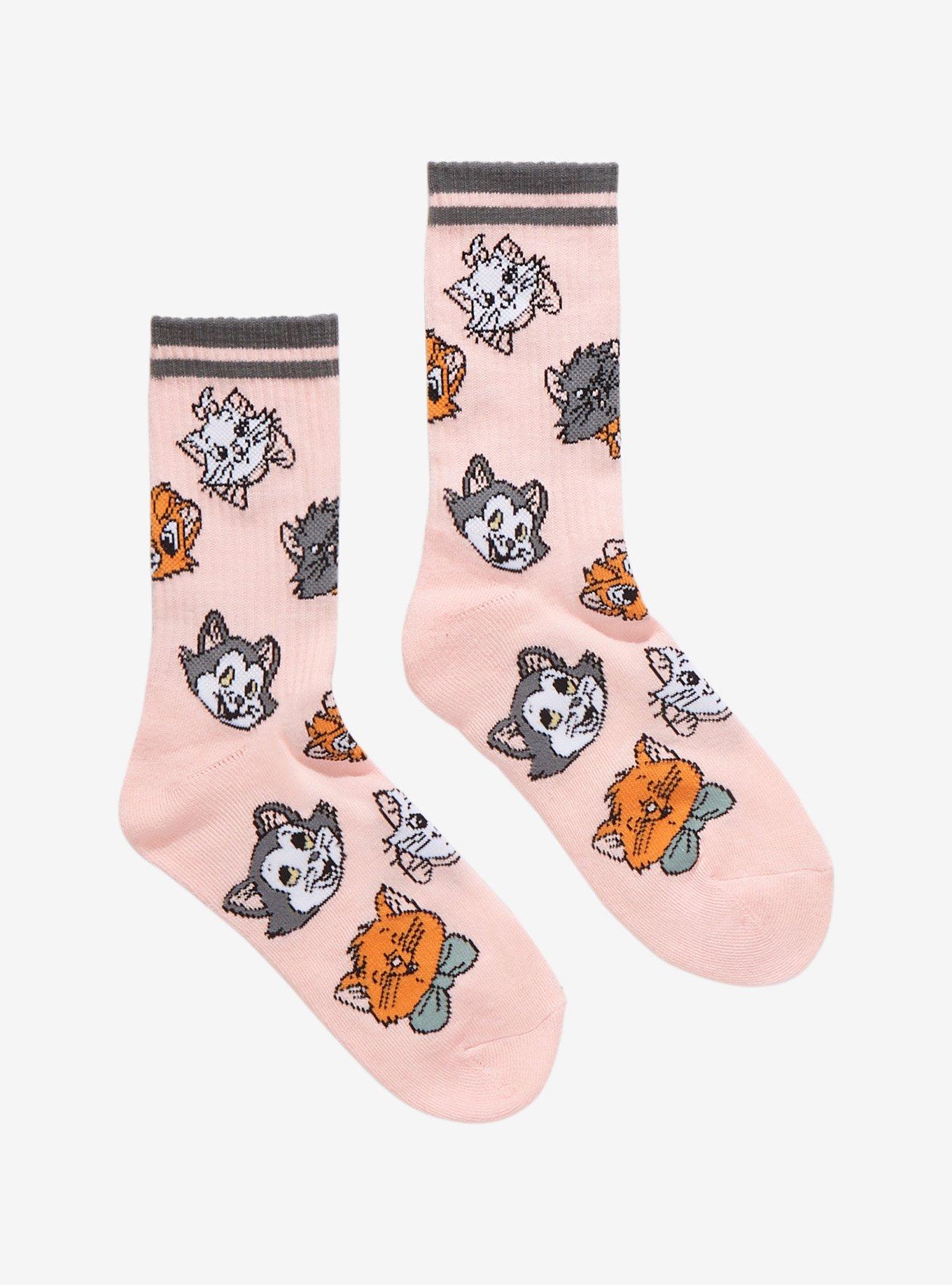 Disney Cats Crew Socks, , hi-res