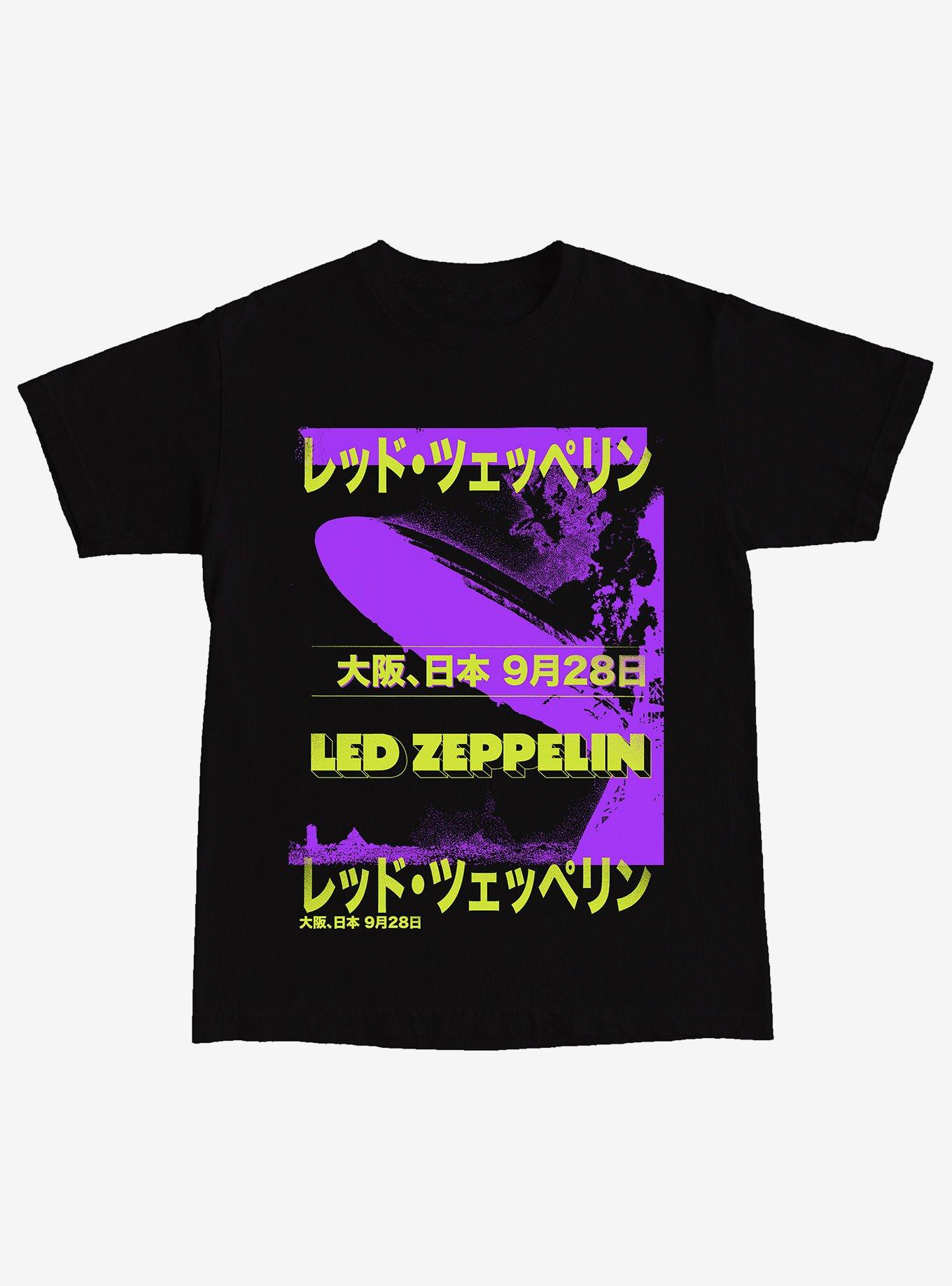 Led Zeppelin Neon Blimp Girls T-Shirt, BLACK, hi-res